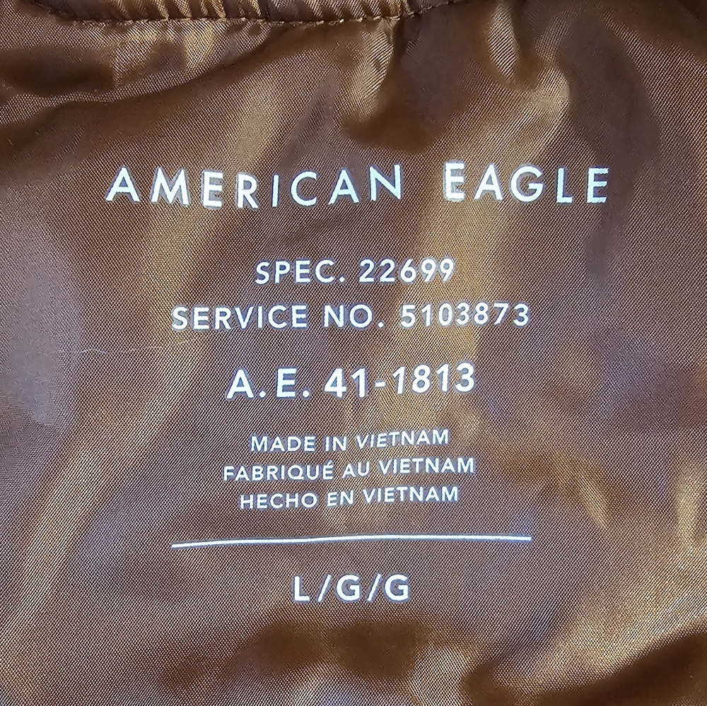 American Eagle Parka Brown Corduroy Puffer Winter Jacket - Picture 14 of 15